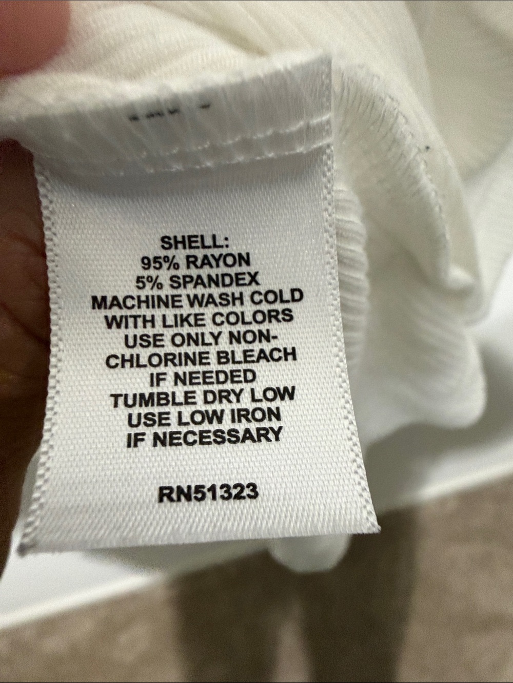 Halogen White Ribbed Crew Neck Tank Top FA26 - Picture 3 of 3